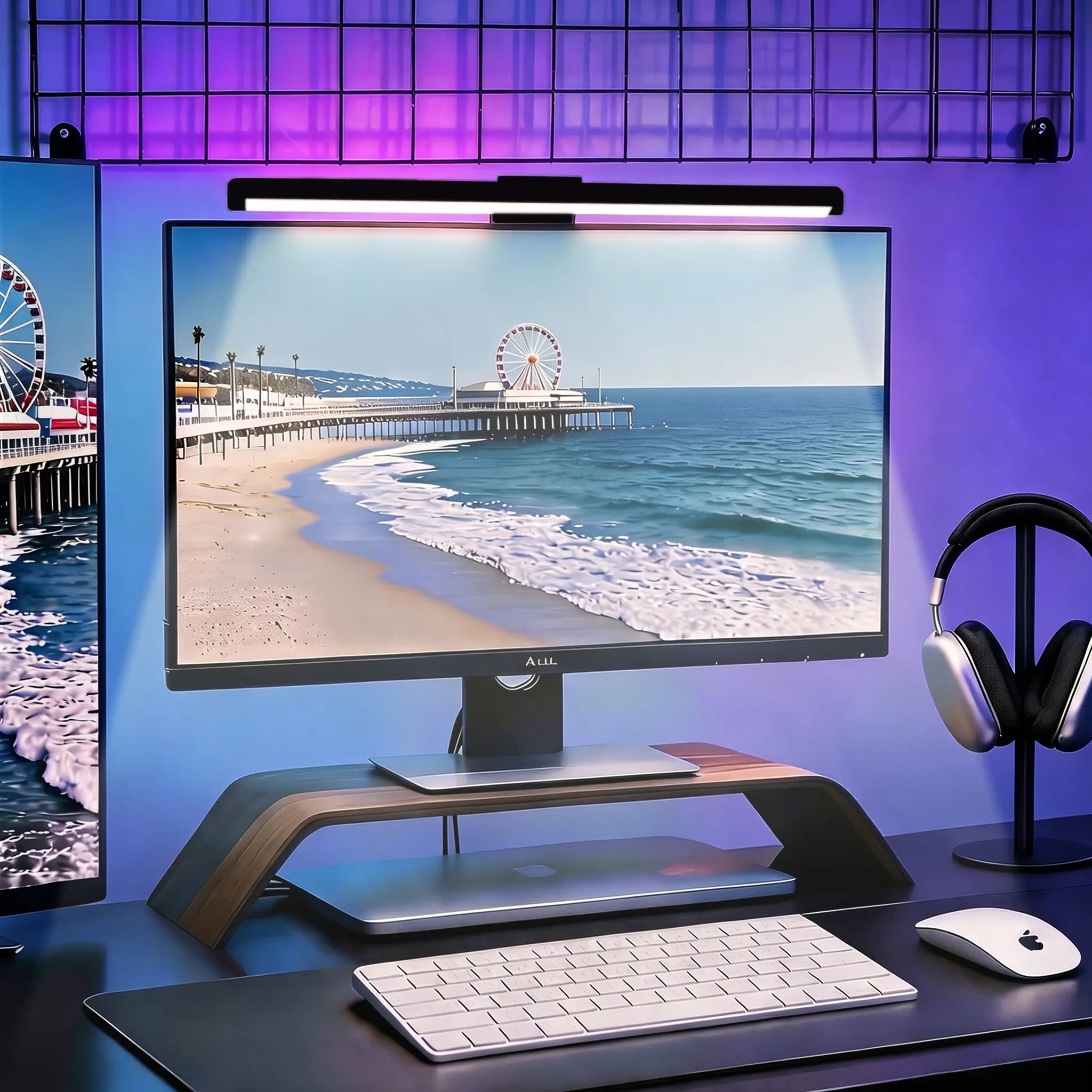 USB LED Monitor Light With Ergonomic Touch Control For Computers and Laptops, Adjustable Brightness and 3 Color Temperature, Eye-Caring Desk Lamp, Flexible Installation, Decor For Wall Mounted Lights,  Home Office Gaming Setup, Workspace Lighting Solution