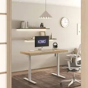 KOWO K305 Electric Height Adjustable Standing Desk, Natural/White gaming  table npr  tiny