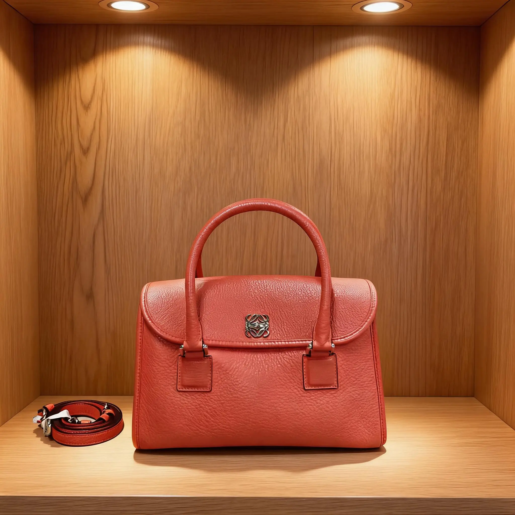 Pre-owned Loewe Leather Shoulder Bag C0806088214