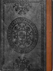 Lined Leather Journal Notebook for Men, Soft Cover Vintage Diary, 180 Pages Lay Flat Writing Journal, 5.7'' x 8.3'' Personal Notebook Black