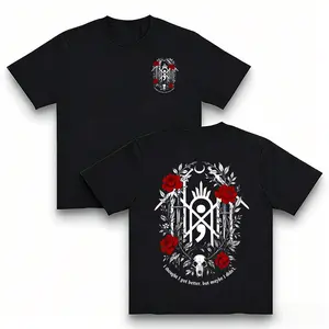 Sleep Token Crimson Mourning Hoodie Floral Sigil with Skull & Quote I Thought I Got Better 2025 Tour Concept Black Tee Pullover for Fans Longsleeves