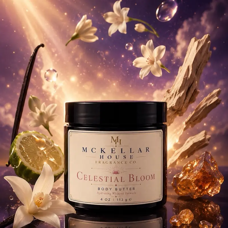 Celestial Bloom Hydrating Body Butter, 4 oz - Luxury Floral Vanilla Scent