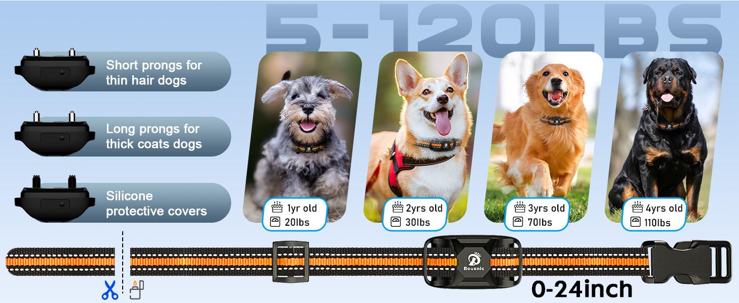 Dog Training Collar for Dogs - 3300Ft Dog Training Collar with Remote for 5-120lbs  Dogs