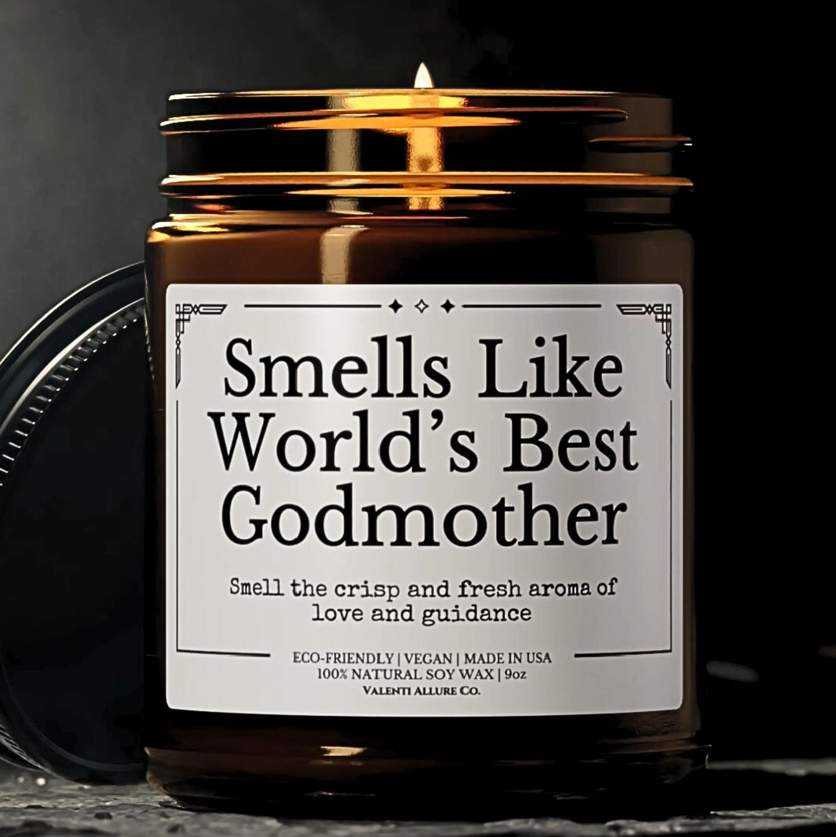 Smells Like World's Best Godmother Candle God Mother Gift Godmother Gift Custom Godmother Proposal Trendy God Parents Era Proposal Gift