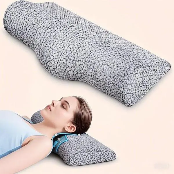 High-Density Memory Foam Neck Support Pillow for Pain Relief, Orthopedic Roll Cushion for Shoulder Relaxation and Decompression, Ergonomic Sleep Aid for Bed and Office, Reusable Comfort with Breathable Cover