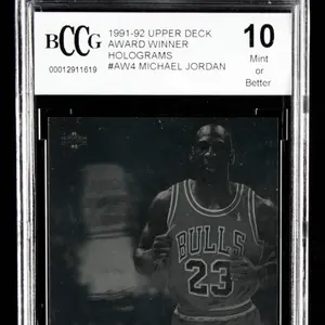 Beckett 10- Michael Jordan 1991-92 Upper Deck Award Winner Holograms #AW4 / MVP(BCCG 10)