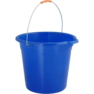 Mop Bucket 2.5 Gallon Bucket for Cleaning - Plastic Car Wash Bucket with Grip Handle - Royal Blue Small Durable Plastic Pail for Fishing, Mopping, Cleaning Camping -10 Liter