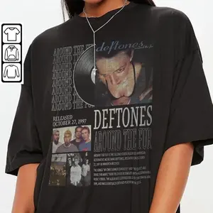 Vintage Bootleg Inspired Tee Deftone Around The Fur Vintage T-Shirt - Deftones Shirt - Merch - Deftones Album Streetwear Round Neck Round Neck