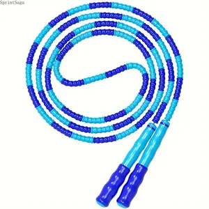 1-piece skipping rope, soft bead design, gift-ready, tangle-free bead segmented skipping rope, adjustable jump rope, ideal for fitness and exercise, standard rope size, suitable for men and women