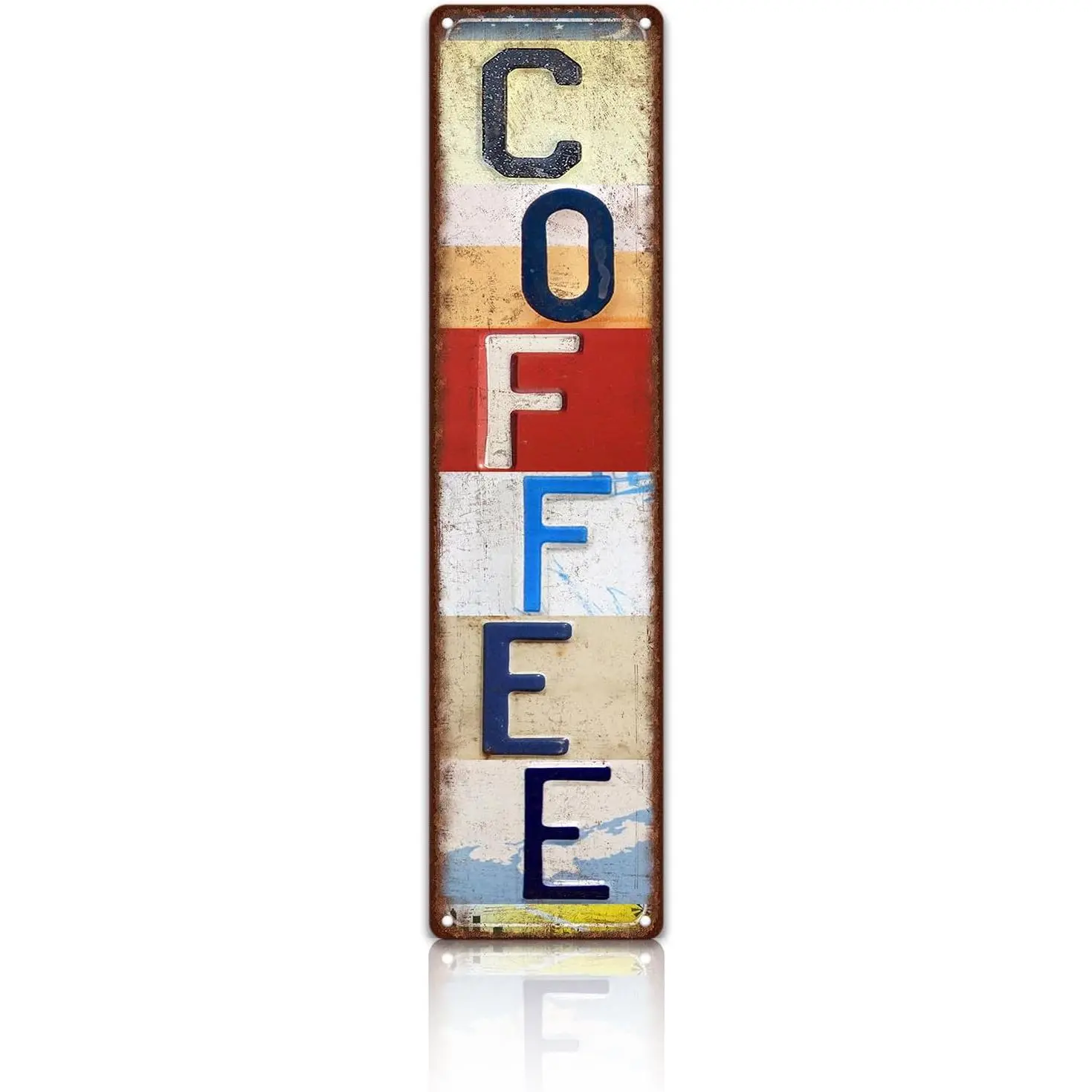 Vintage Coffee Wall Decor Street Signs Home Coffee Bar Metal Tin Signs 4 x 16 Inches