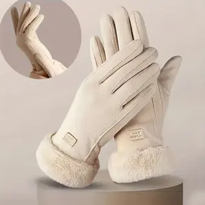 Women's Winter Warm Touchscreen Gloves, Fleece Lined, Durable Polyester, Multi-Color Options, Snow Sports, Women's Day Gift, Outdoor Sport Gear