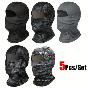 Unisex 5-Piece Set Breathable Sun Protection Masks for Outdoor Sports Running Hiking Fishing Skiing Cycling Multifunctional Headscarf Neck Gaiter