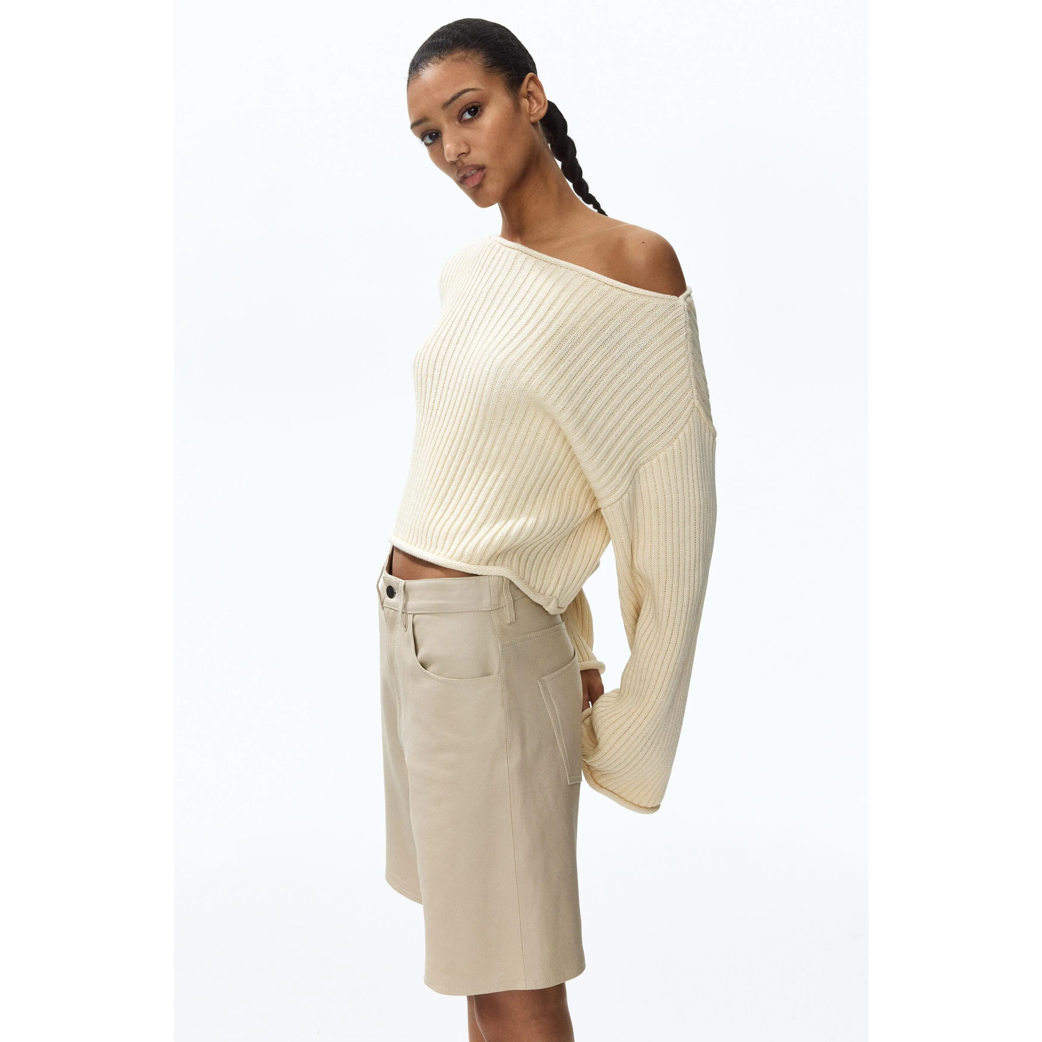 H&M Rib-knit boat-neck jumper