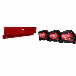 Tape Measure Holder compatible with Milwaukee tape measure for 25' Tape Measures - Red & Black Design - Durable & Secure Storage Solution