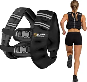 POWER GUIDANCE Weighted Vest for Men & Women with Reflective Stripes,Adjustable Workout Vest for Running, Jogging, Walking & Strength Training, Comfortable Rucking Weight Vest