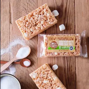 Sweet Street Chewy Marshmallow with Brown Butter & Sea Salt Bars Individually Wrapped 5 Count 2.1 oz Gluten-Free Rice Puffs & Marshmallow Cream