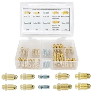 36-Piece Brake Bleeder Screw Set - Ideal Replacement for H9402-6, H9407-6, etc.