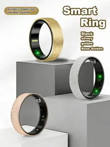 Matte Smart Ring Heart Rate, Sleep, Step, and Exercise Monitoring, Multiple Sports Modes, Fitness Tracker, Waterproof Health Triple-Ring, Wearable Jewelry, Suitable for Various Occasions, Heartfelt Gift for Men and Women.