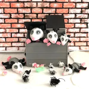 Dumpster Opossum, 3D Printed Articulated Opossum with Optional Dumpster, Articulated Opossum Fidget Toy  ADHD