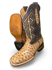 Bota Vaquera Print Avestruz Orix Para Caballero