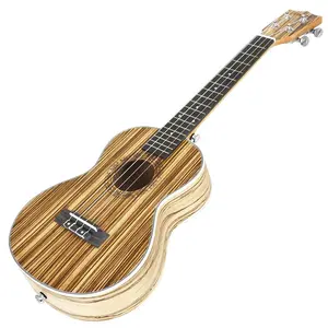 Zebra Wood Ukulele, Professional Ukulele for Gifts, Musical Instrument for Beginners, String Instrument for Home & School