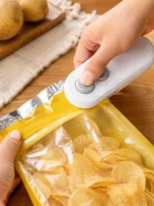 Micro-USB Rechargeable Mini Bag Sealer for Food Storage, Portable Heat Sealer Machine, One-Touch Snack Bag Resealer, Keep Chips, Cookies, Coffee & Pet Food Fresh Longer