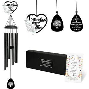 Grandma Memorial Wind Chimes - Memorial Gifts for Loss of Loved One Grandmother, Dove Remembrance Sympathy Commemorative Bereavement Windchimes for Outdoor Outside Patio Decor