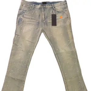 Supply Jeans Stacked & Pearls Denim - Studded Design, Regular Fit, Suitable for All Seasons