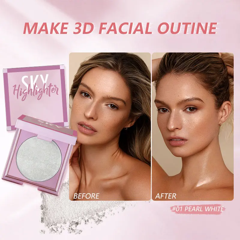 Highlight Glow & Sculpt Duo — Radiant Shimmer and Natural Matte Definition, Lightweight Glow Highlighter and Matte Powder for a 3D Sculpted Look, Gift for Her