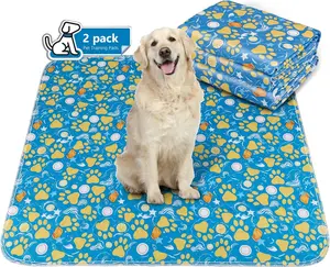 UPSKY Washable Pee Pads for Dogs 2 Pack Reusable Puppy Pads Waterproof Absorbent Pet Potty Training Mats Anti-Slip Whelping Pads for Playpen Crate Pet Housebreaking 48"x60"