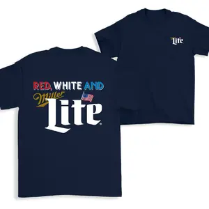 Red White And Lite T-Shirt, 4th Of July Graphic Tee For Men and Women, Colorful America Shirt Casual Crew Neck