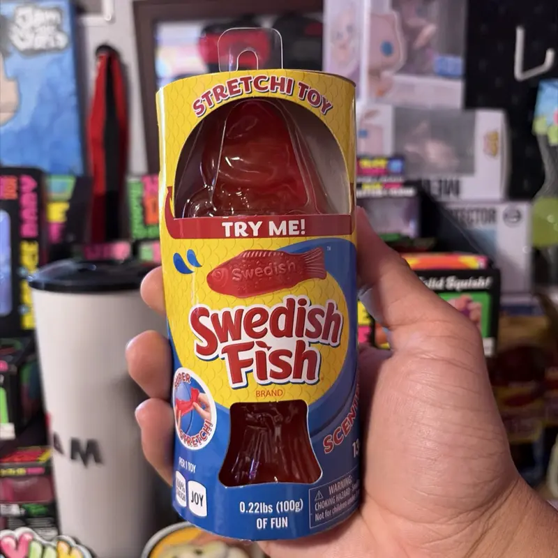 Swedish Fish Scented Squishy Toy - 100% Authentic Stress Relief Stretchy Fun Toy for Kids and Adults