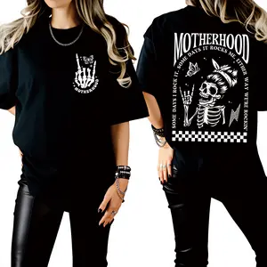 🎁   Double-Sided Print! Oversized 100% Cotton Mom Tee - *Cool Mom Club* Badge, Great Mother’s Day Gift, Comfortable for Road Trips. # CoolMom # MomGift # TravelTee # TikTokShop. # TikTokFinds.