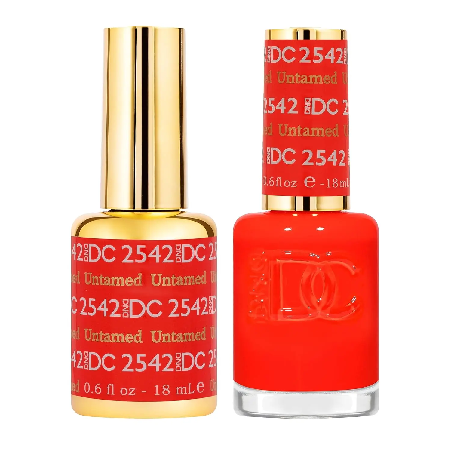 DND DC Free Spirit Collection Gel Polish & Lacquer Duo Set, Chip-Free UV LED Formula for a Flawless Finish, Untamed (2542), 0.6 fl oz Nail Supplies