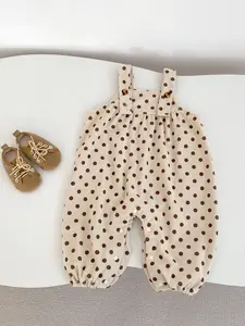 Boys' Autumn Suspender Pants, Polka Dot Suspenders, Cute One-Piece Jumpsuit for Girls, Stylish and Comfortable Kids' Clothing