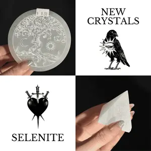 New Crystals Selenite from Morocco Meaning Uses Ritual Tools for Clarity Cleansing Energetic Flow Satin Smooth Surface Meditation Altar Focus