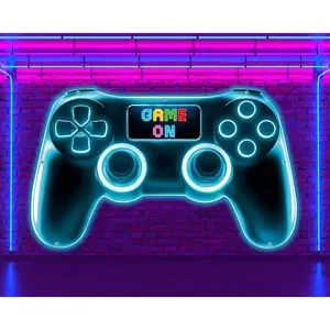 70.8 x 42.5Inch Blue   Backdrop Gaming Theme Background Gaming Photography Photo Prop Video  Shaped Happy Birthday Party Banner Birthday Party Decorations for  Boys Gamer Favor Supplies