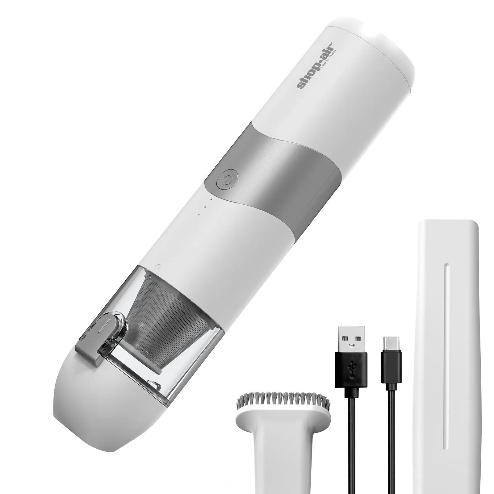 SHOP VAC Cordless Handheld Vacuum Cleaner, 5500Pa 65W Powerful Suction, Mini Vacuum with Attachments, Rechargeable 2500mAH Li-ion Battery, for Home, Office and Car