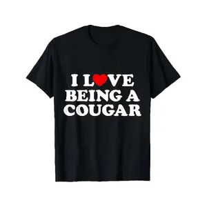 I Love Being A Cougar Outfit Cougars Heart Hot Girlfriend T Shirt Hoodie