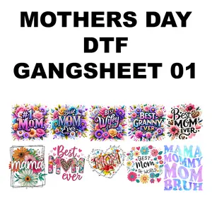 Mother’s Day DTF Transfers - Ready to Press T-Shirt Designs | Full Color, No Weeding (10 Designs Bundle)