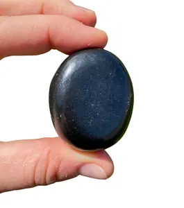 New Moon Beginnings Shungite Stone - Round Black Stone with Natural Finish