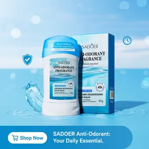  Portable 48H Deodorant Stick - Turquoise Sea Scent, Sweat & Odor Control, Gentle for Sensitive Skin