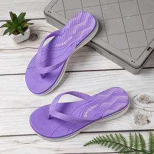 Summer fashion women's flip flops, blue and purple，flip flops, suitable for beach surfing on vacation, and flip flops for home wear