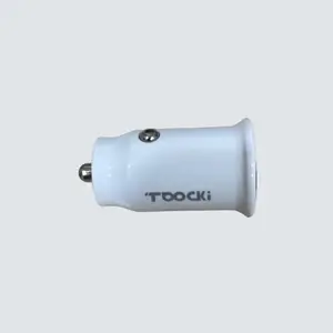 Toocki Dual USB Type-C Car Charger 45W for iPhone & Samsung, Compact Design, Fast Charging Technology, Universal Compatibility