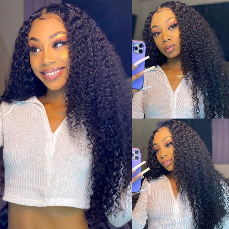 FORGIRL FOREVER Afro Curly Wigs 7x5 Bleached Knots Pre Cut Kinky Curly Wear Go Glueless Wig Preplucked 13x4 Human Hair Lace Frontal Wigs #TikTokShopBacktoSchool