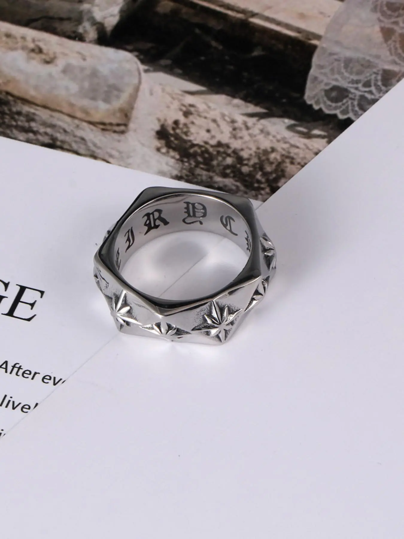 Punk Style Geometric Design Cuff Ring, Stainless Steel Ring, Statement Multi Ring, Fashion Accessories for Both Men & Women for Party, Daily Clothing Decor, Trendy All-match & Exquisite Jewelry for Birthday Gift, Fashion Rings