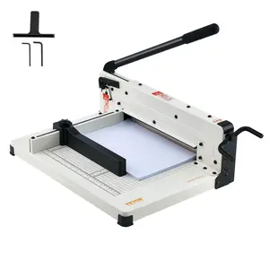 VEVOR Heavy Duty Paper Cutter, Summervibes,Summervibes, 12" Industrial Commercial Guillotine Paper Cutter for A4 Paper, 400 Sheet Capacity, Solid Steel Construction, Stack Paper Trimmer for Office Home School Shop, White