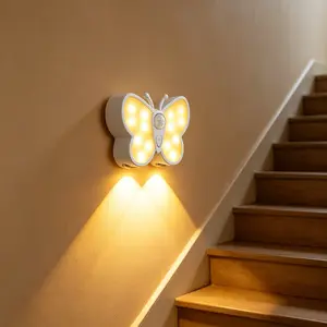 Human Motion Sensor Light, Rechargeable Magnetic Night Light, Cat Eye Effect, Hallway Staircase Lamp, Bedroom Living Room Study