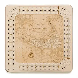 Nantucket Topographic Cribbage Board