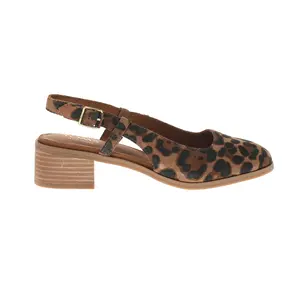 TOMS Womens Jaclyn Square Toe Slingback Heels Dress Casual Casual Low Heel 1-2" - Brown